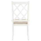 Set da pranzo 5 pezzi per 4 persone in stile rustico, tavolo da cucina rotondo in legno con 4 sedie imbottite
