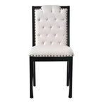 Set da Tavolo da Pranzo da Cucina Retrò da 6 Pezzi, Tavolo Rettangolare e 4 Sedie Trapuntate con Schienale Alto e Panca, Set Tavolo da Sala da Pranzo in Legno per 6