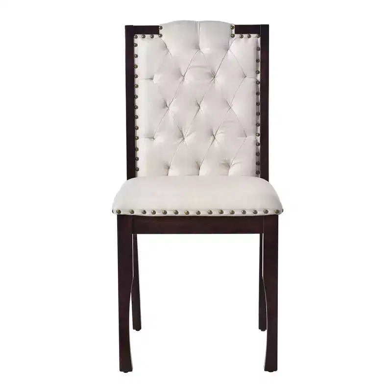 Set da Tavolo da Pranzo da Cucina Retrò da 6 Pezzi, Tavolo Rettangolare e 4 Sedie Trapuntate con Schienale Alto e Panca, Set Tavolo da Sala da Pranzo in Legno per 6
