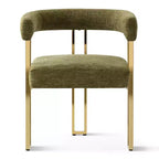 Set Tavolo da Pranzo Estensibile 47-83 per 6 Persone, Tavolo Color Legno Naturale e 6 Sedie da Pranzo Imbottite in Ciniglia con Gambe in Metallo-Panipeachy