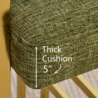 Set Tavolo da Pranzo Estensibile 47-83 per 6 Persone, Tavolo Color Legno Naturale e 6 Sedie da Pranzo Imbottite in Ciniglia con Gambe in Metallo-Panipeachy