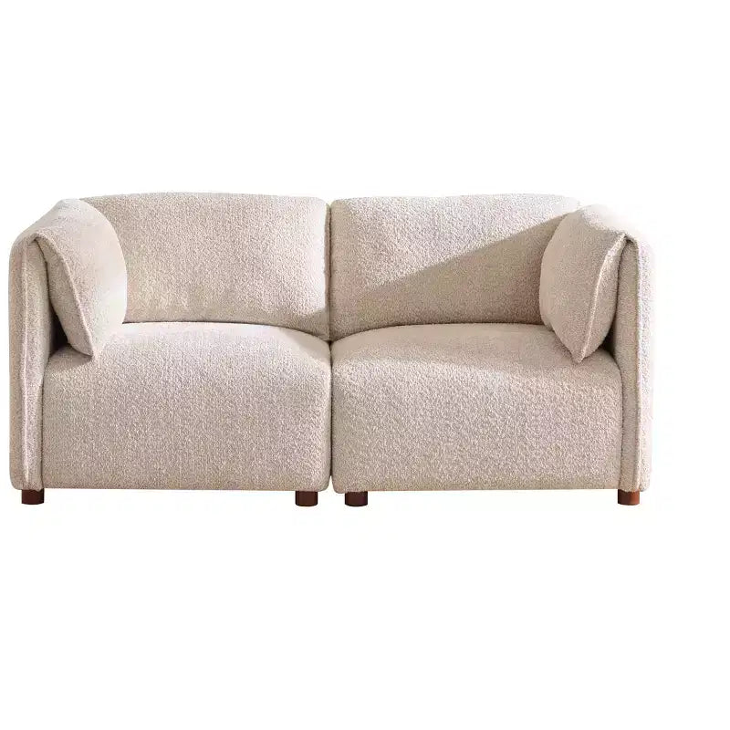 Divano sezionale moderno in boucle a 5 posti con pouf Christopher Knight Home Floria 126''