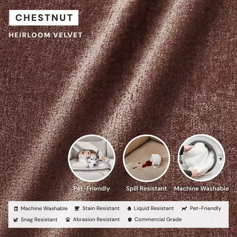 Anabei Divano Modulare Angolare a 4 Posti Lavabile + Pouf | Seduta Deluxe+ e Cuscino Cloud