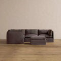 Anabei Modular Washable 4-Seater Corner Sofa Sectional + Ottoman | Deluxe+ Seat & Cloud Pillow