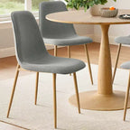 Set da pranzo rotondo da 5 pezzi, tavolo a piedistallo effetto legno da 39,5 pollici e sedie curve imbottite, ideale per angoli cucina - Panipeachy