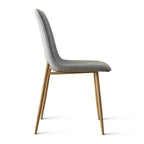 Set da pranzo rotondo da 5 pezzi, tavolo a piedistallo effetto legno da 39,5 pollici e sedie curve imbottite, ideale per angoli cucina - Panipeachy