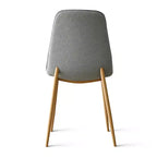 Set da pranzo rotondo da 5 pezzi, tavolo a piedistallo effetto legno da 39,5 pollici e sedie curve imbottite, ideale per angoli cucina - Panipeachy
