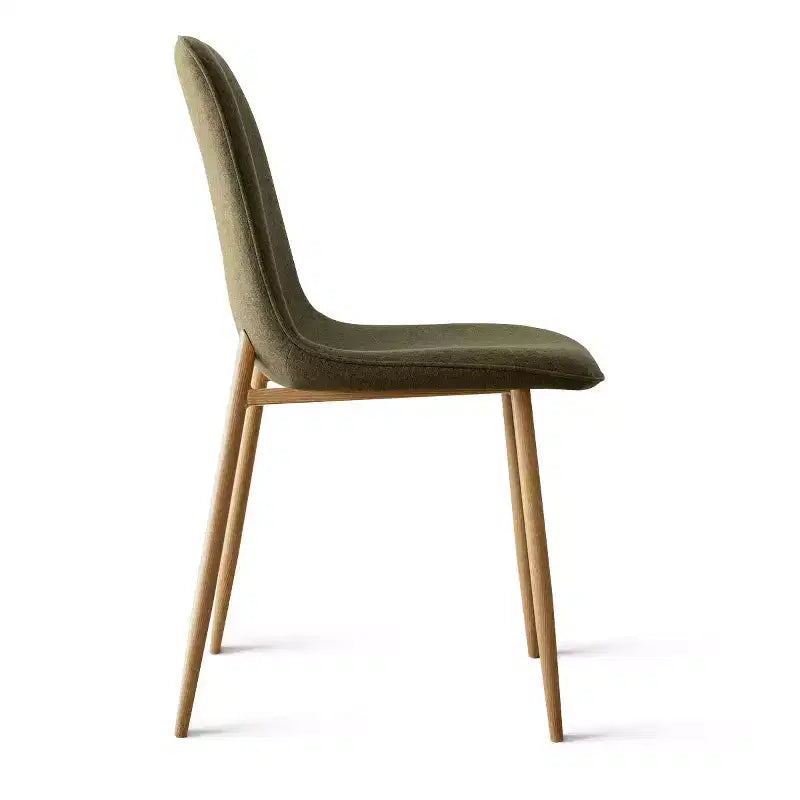 Set da pranzo rotondo da 5 pezzi, tavolo a piedistallo effetto legno da 39,5 pollici e sedie curve imbottite, ideale per angoli cucina - Panipeachy
