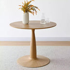 Set da pranzo rotondo da 5 pezzi, tavolo a piedistallo effetto legno da 39,5 pollici e sedie curve imbottite, ideale per angoli cucina - Panipeachy