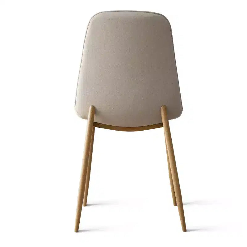 Set da pranzo rotondo da 5 pezzi, tavolo a piedistallo effetto legno da 39,5 pollici e sedie curve imbottite, ideale per angoli cucina - Panipeachy
