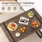 Set tavolo da pranzo Costway 47 per 4 persone, tavolo da cucina in legno con 2 sedie e panca, struttura in metallo