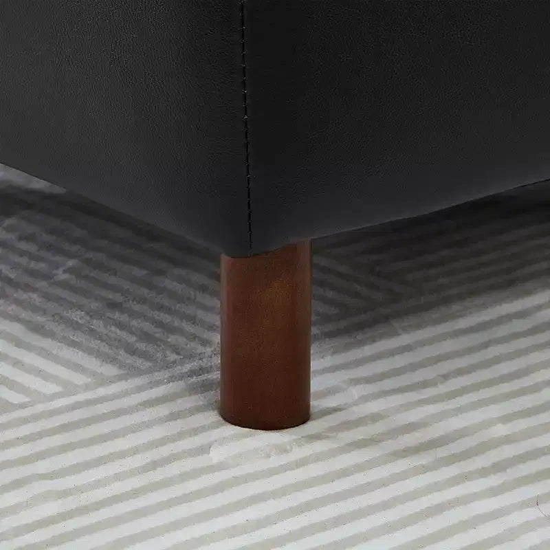 Divano componibile moderno a 5 posti GDFStudio Darcy 104 in similpelle con poggiapiedi
