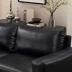 Divano componibile a 3 posti GDFStudio Arvin 112 in finta pelle con pouf