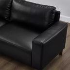 Divano componibile a 3 posti GDFStudio Arvin 112 in finta pelle con pouf