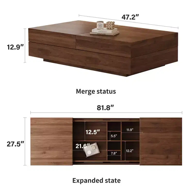 Set da soggiorno moderno di metà secolo, 4 pezzi: divano, divanetto, poltrona e tavolino da caffè con contenitore estensibile (fodere lavabili) Gaoyangjiaju