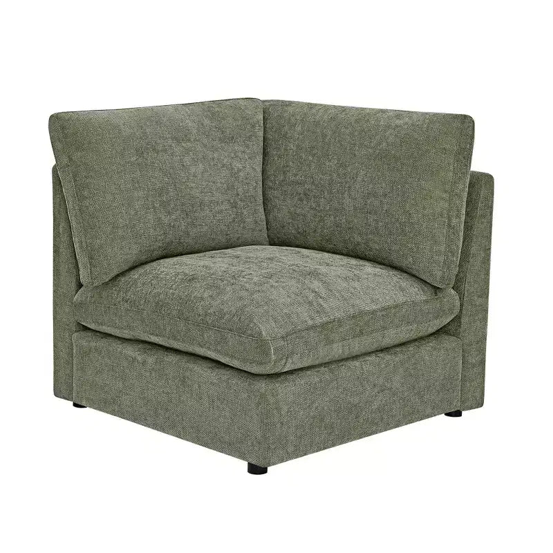 Morden Fort Divano componibile a sezione modulare da 355 cm con pouf contenitore, divano a nuvola a forma di U con seduta profonda da 56 cm, divano sezionale moderno in ciniglia per soggiorno