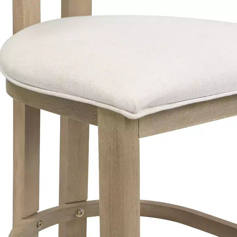 Christopher Knight Home Johnson Set Tavolo da Pranzo Alto con Tre Sedie Imbottite in Legno di Gomma, Stile Rustico