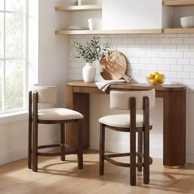 Christopher Knight Home Johnson Set Tavolo da Pranzo Alto con Tre Sedie Imbottite in Legno di Gomma, Stile Rustico