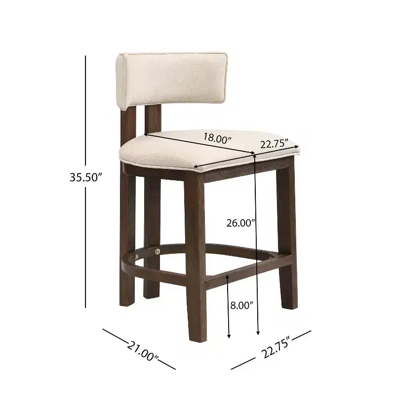 Christopher Knight Home Johnson Set Tavolo da Pranzo Alto con Tre Sedie Imbottite in Legno di Gomma, Stile Rustico