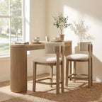 Christopher Knight Home Johnson Set Tavolo da Pranzo Alto con Tre Sedie Imbottite in Legno di Gomma, Stile Rustico