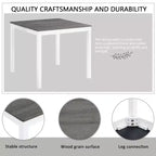 Set da pranzo GDFStudio Roseanne, 5 pezzi, moderno, altezza bancone, in legno di gomma, con 4 sedie rivestite in lino
