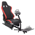 Cabina di guida pieghevole per simulatore di corse, supporto regolabile per volante G29/G920/G923, compatibile con Thrustmaster, Fanatec, Hori, Mad Catz, angolazione dei pedali regolabile