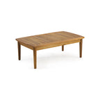 Ensemble de salon extérieur Willowbrook en bois d’acacia pour 4 personnes, par Christopher Knight Home