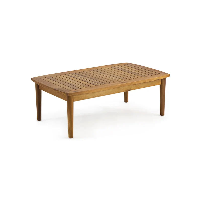 Ensemble de salon extérieur Willowbrook en bois d’acacia pour 4 personnes, par Christopher Knight Home
