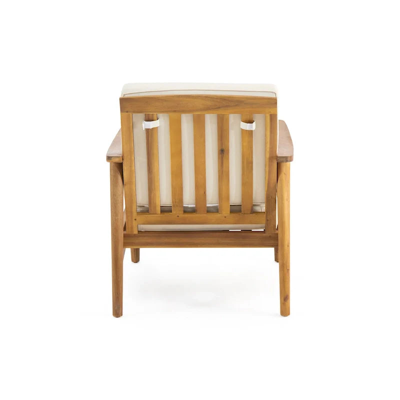 Ensemble de salon extérieur Willowbrook en bois d’acacia pour 4 personnes, par Christopher Knight Home