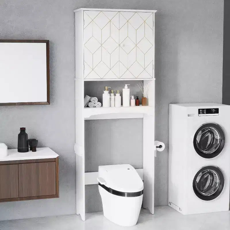 Mobile salvaspazio sopra il WC per il bagno