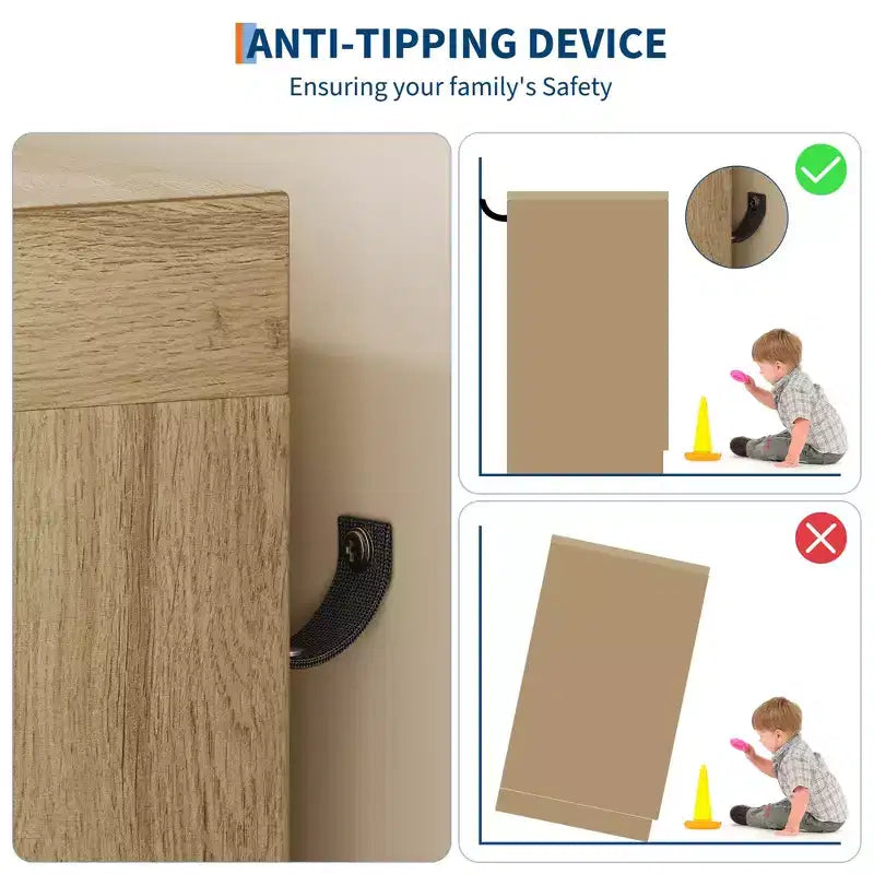 Armadio guardaroba in legno alto 43,3" con 4 cassetti e barra appendiabiti, mobile contenitore multifunzionale per abiti da camera da letto