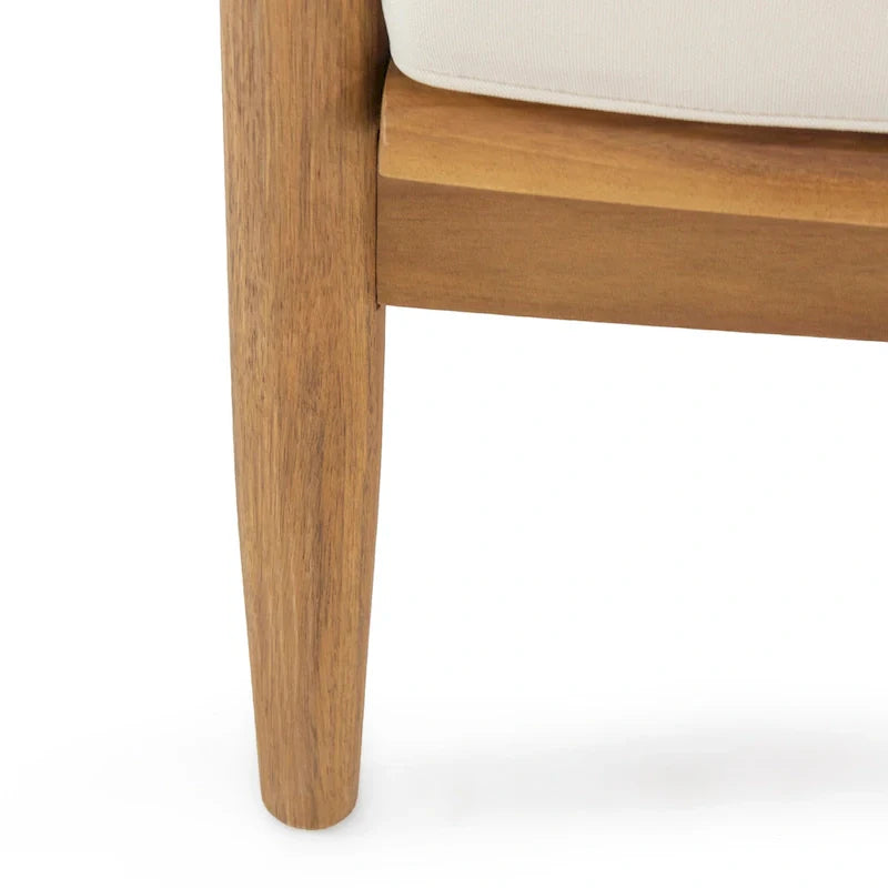 Ensemble de salon extérieur Willowbrook en bois d’acacia pour 4 personnes, par Christopher Knight Home
