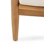 Ensemble de salon extérieur Willowbrook en bois d’acacia pour 4 personnes, par Christopher Knight Home