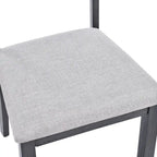 Set di 4 sedie da pranzo in legno con schienale a doghe
