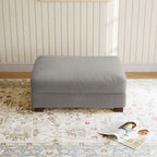 Pouf moderno oversize in tessuto a coste