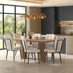 Chaises de salle à manger modernes, lot de 2/4/6/8, chaises de cuisine rembourrées avec coussin épais pour salle à manger
