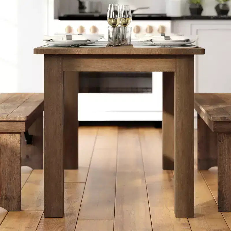 Mesa de jantar retangular Flash Furniture, 46 x 30, em pinho maciço