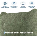 Divano modulare a due posti in tessuto chenille, divano nuvola a 2 posti con schiuma altamente elastica, divano senza struttura per piccoli spazi