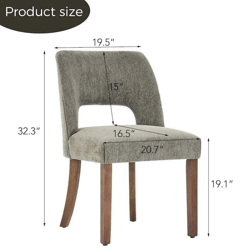 Set of 4 Fabric-upholstered Dining Chairs