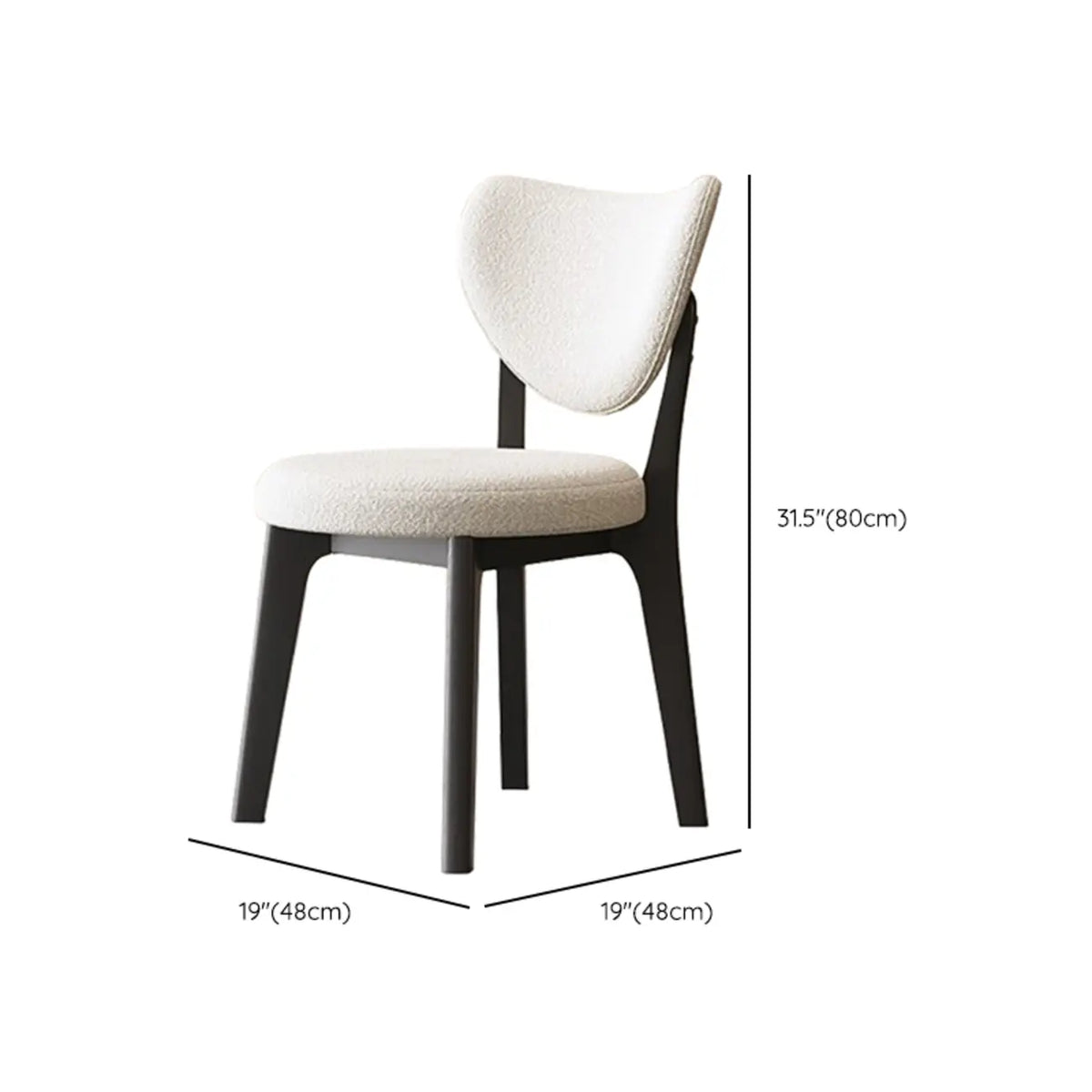 Sedia da pranzo moderna senza braccioli, con schienale alto e rivestimento in similpelle