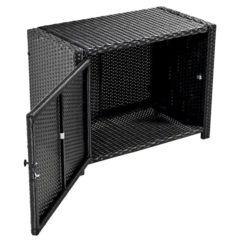 Ensemble de canapé d’angle d’extérieur en rotin, cadre quadrilatéral pour spa