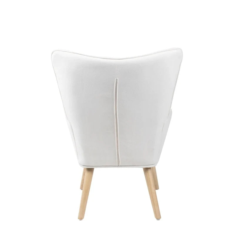 Fauteuil d’appoint avec pouf, ensemble fauteuil et pouf pour le salon, fauteuil d’appoint confortable avec accoudoirs pour la chambre, revêtement en tissu à motifs créatifs