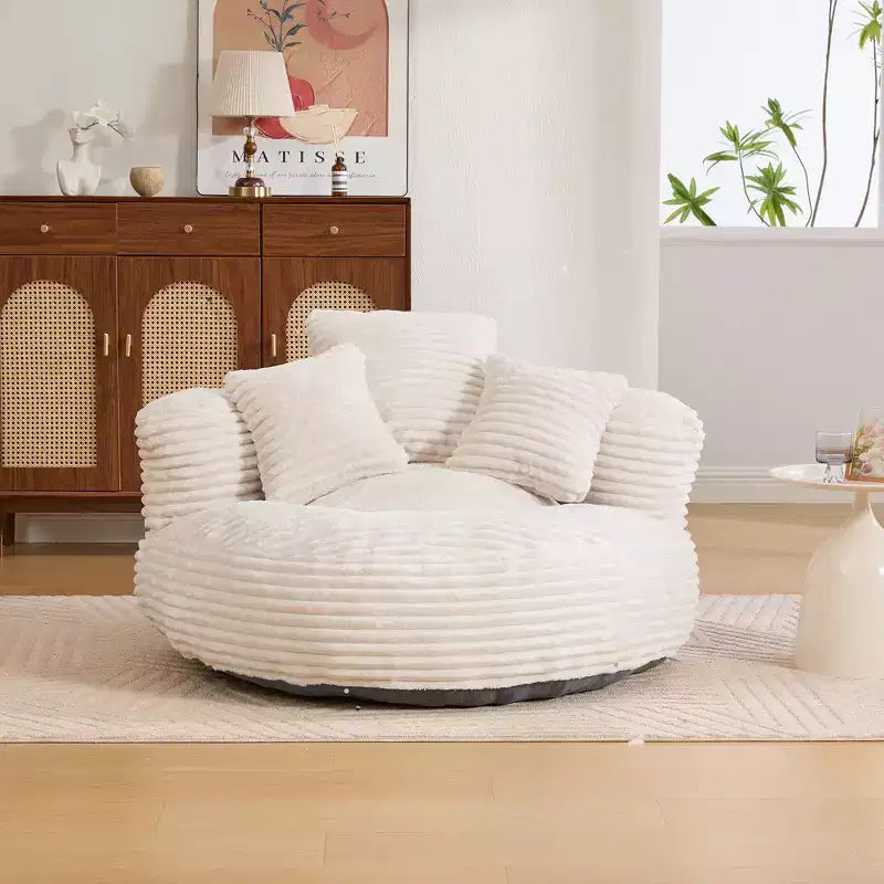 Sitzsack-Sofa für Erwachsene und Kinder, übergroßer Cord-Sitzsack mit 3 Kissen und Armlehne für Wohnzimmer oder Schlafzimmer