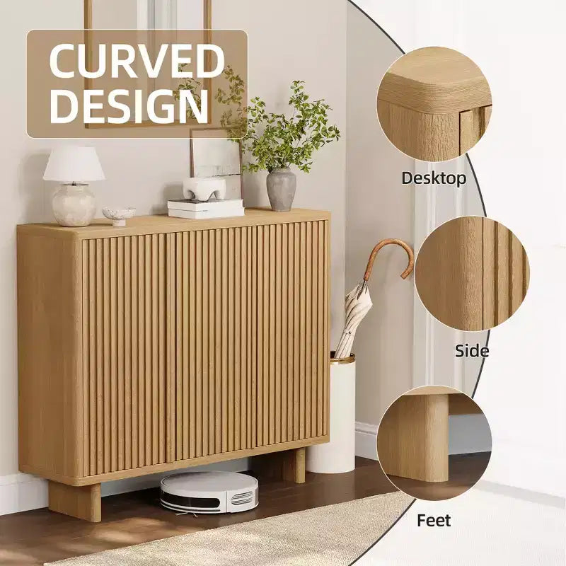 Meuble à chaussures Acekool 46 avec porte rainurée, meuble de rangement à 5 niveaux, banc d’entrée rustique pour couloir, hauteur de 41.5