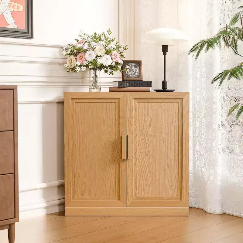 Meuble d’angle Dovelina avec étagères réglables, buffet, meuble à vin et meuble de cuisine et de salle à manger avec portes en bois - 31 po H x 31 po L, 36 po H x 31 po L