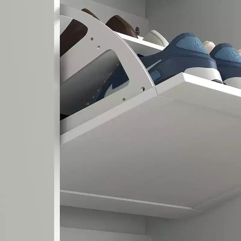 Scarpiera stretta HOMCOM con 3 cassetti a ribalta e ripiani regolabili per ingresso, organizer portascarpe per 12-18 paia di scarpe