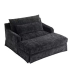 Cadeira sofá-cama de chenille extra profunda Polibi
