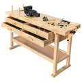 Banco da lavoro Olympia Tools da 60" in legno duro con finitura gommata, 4 cassetti, portata di 450 lb