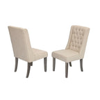 Set da pranzo rustico grigio allungabile Best Quality Furniture da 9 pezzi
