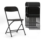 Confezione da 10 sedie pieghevoli in plastica con portata di 350 lb per eventi, ufficio, matrimoni, feste, picnic, cucina e sala da pranzo